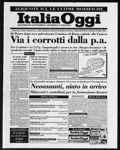 Italia oggi : quotidiano di economia finanza e politica